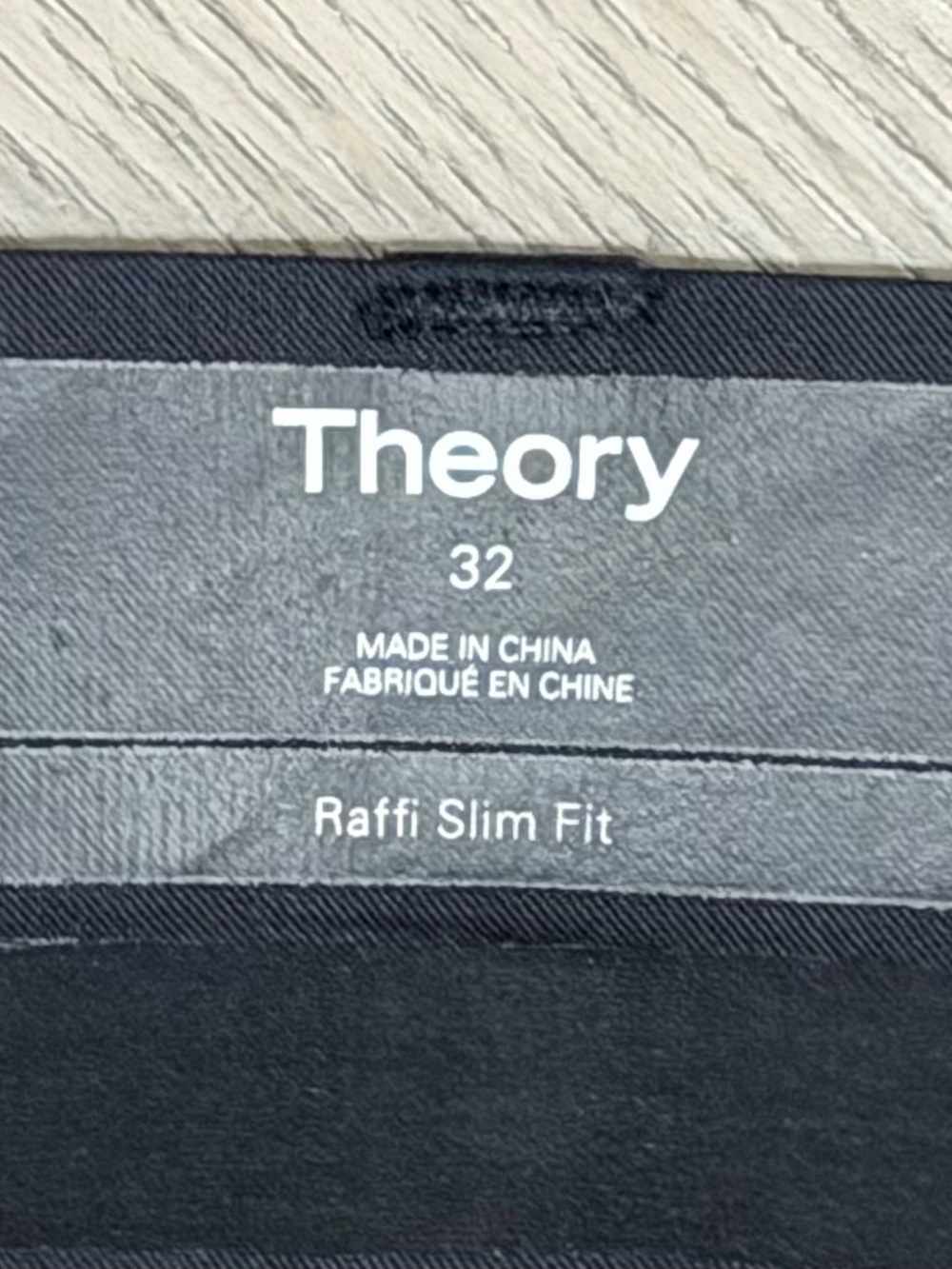 THEORY Raffi Slim Fit Pants Black Neoteric Twill Size 32 (32x28) WORN ONCE $195 - Picture 4 of 9